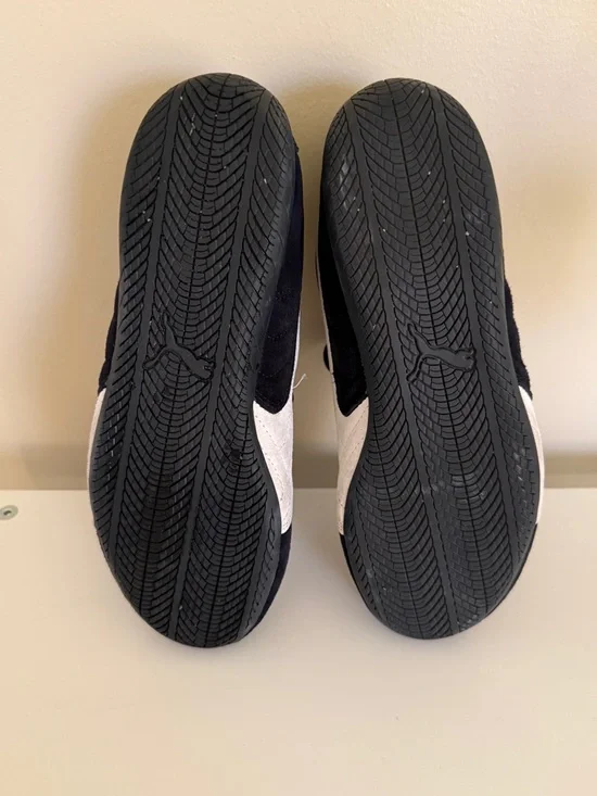 PUMA X Sparco Speedcat Black & White Suede Sneakers Mens 7 - Picture 6 of 8